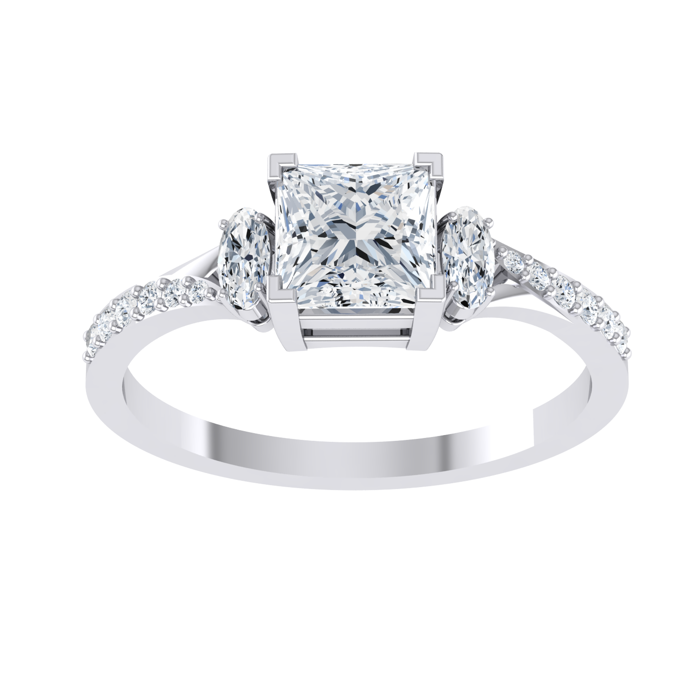 Artisanal Trio White Gold Lab Grown Diamond