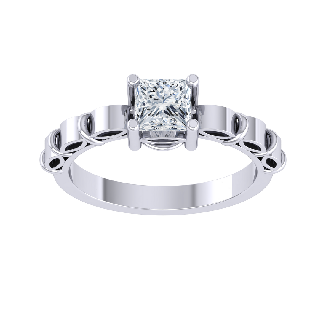Delicate Jewel White Gold Lab Grown Diamond