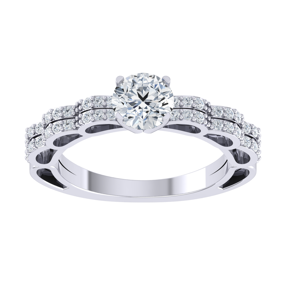 Angel Crest White Gold Lab Grown Diamond