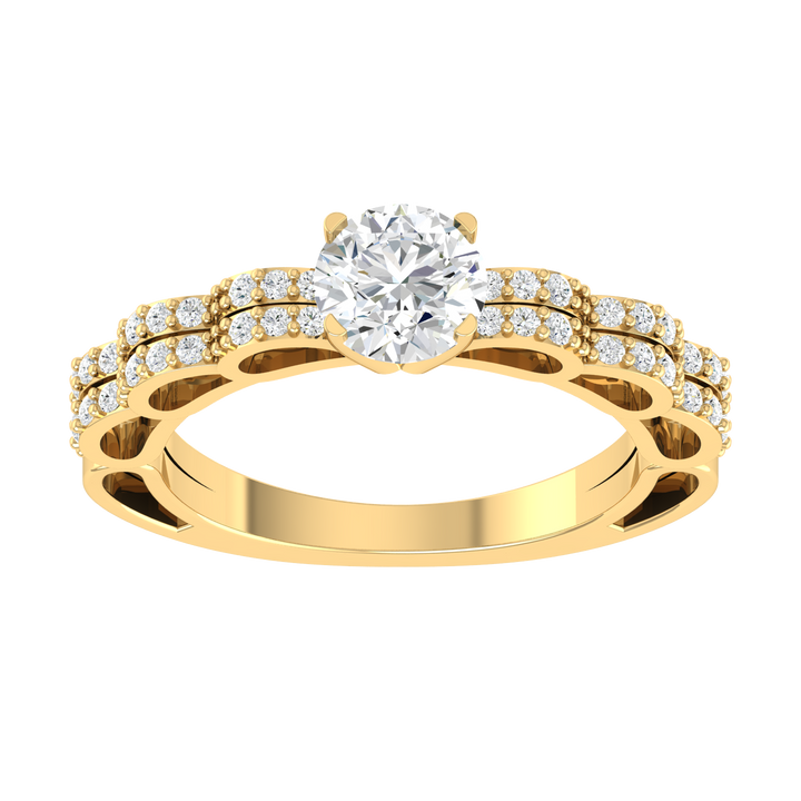 Angel Crest Yellow Gold Lab Grown Diamond