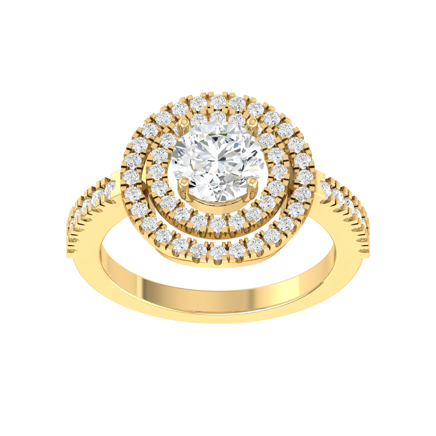 Elegance Personified Yellow Gold Lab Grown Diamond