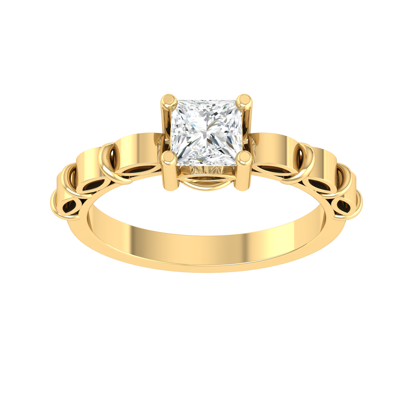 Delicate Jewel Yellow Gold Lab Grown Diamond