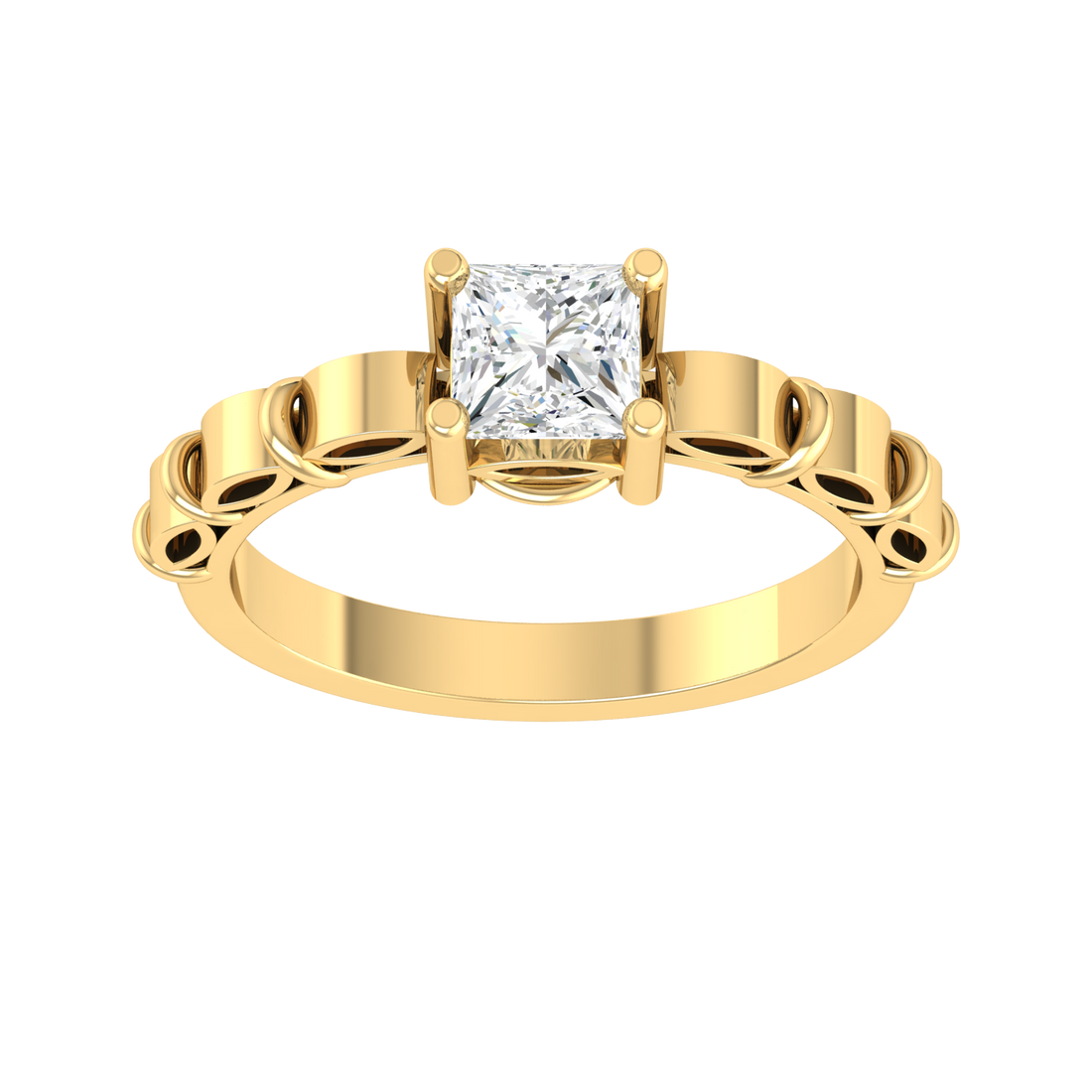 Delicate Jewel Yellow Gold Lab Grown Diamond