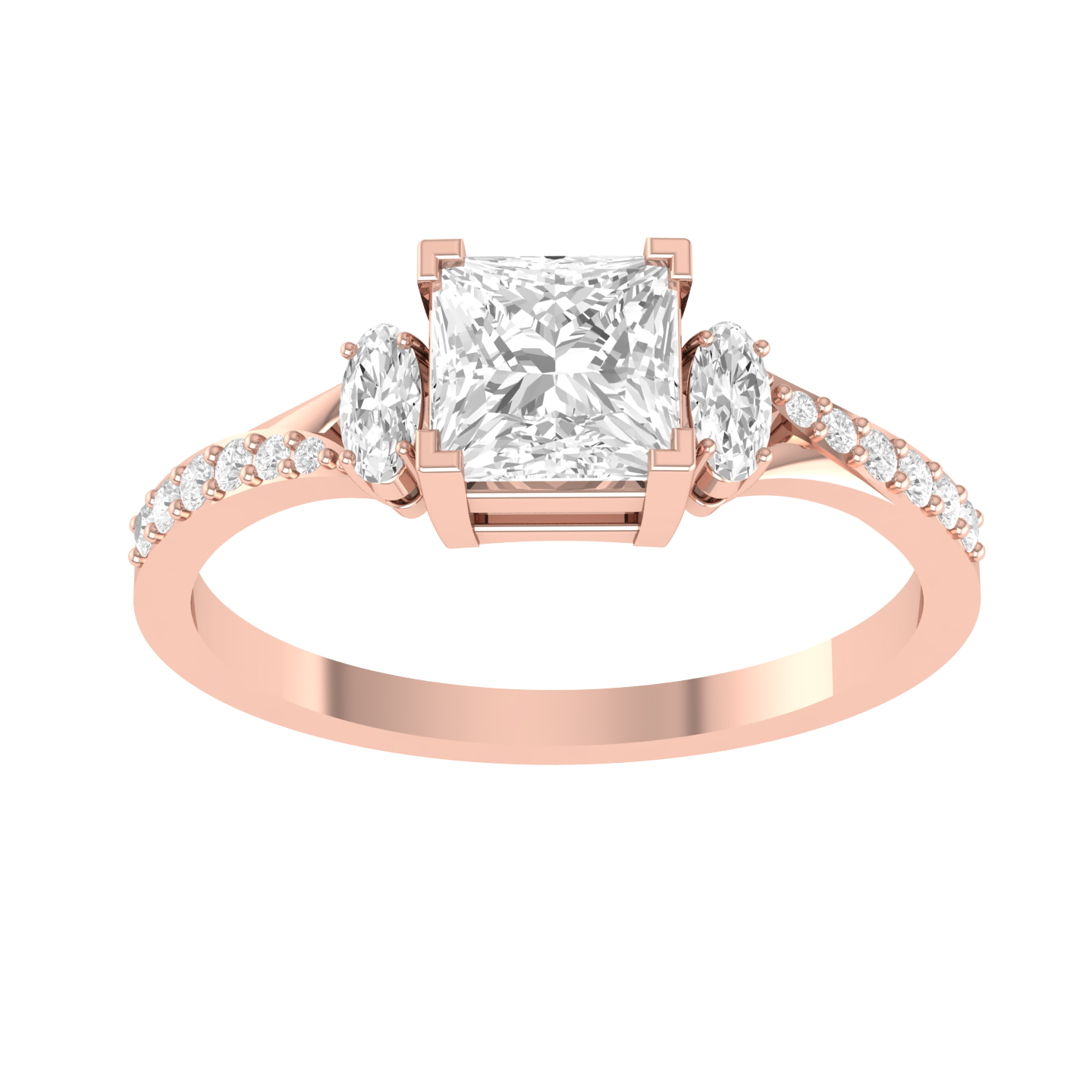 Artisanal Trio Rose Gold Lab Grown Diamond