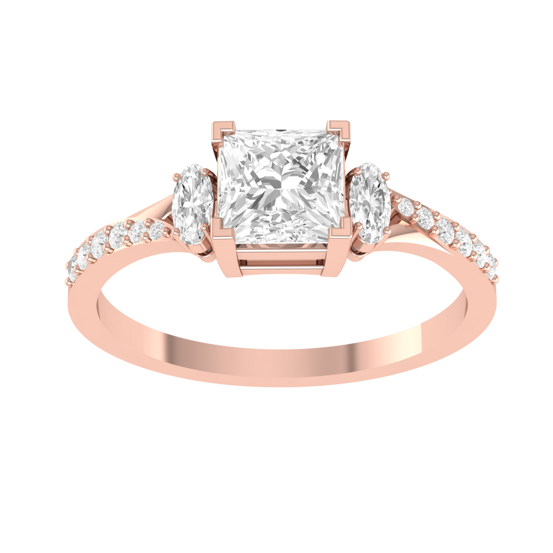 Artisanal Trio Rose Gold Lab Grown Diamond