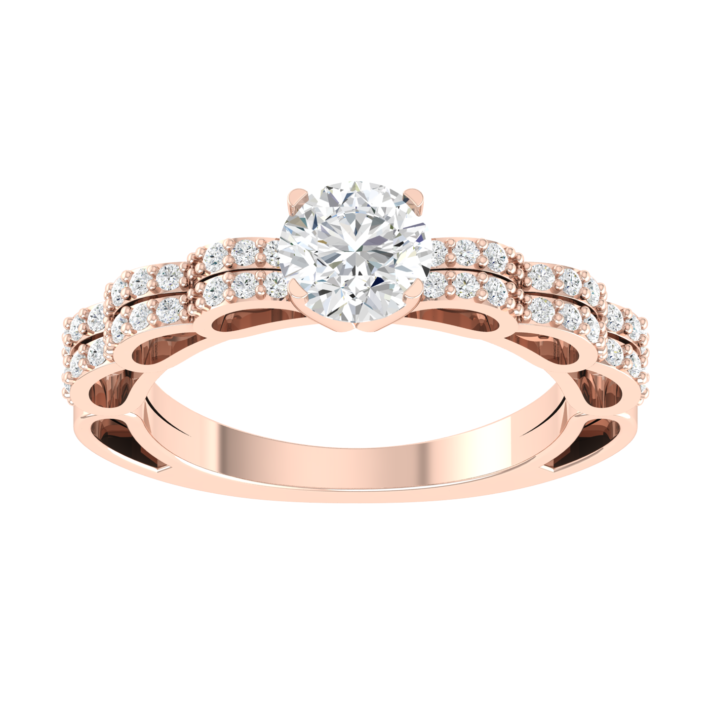 Angel Crest Rose Gold Lab Grown Diamond