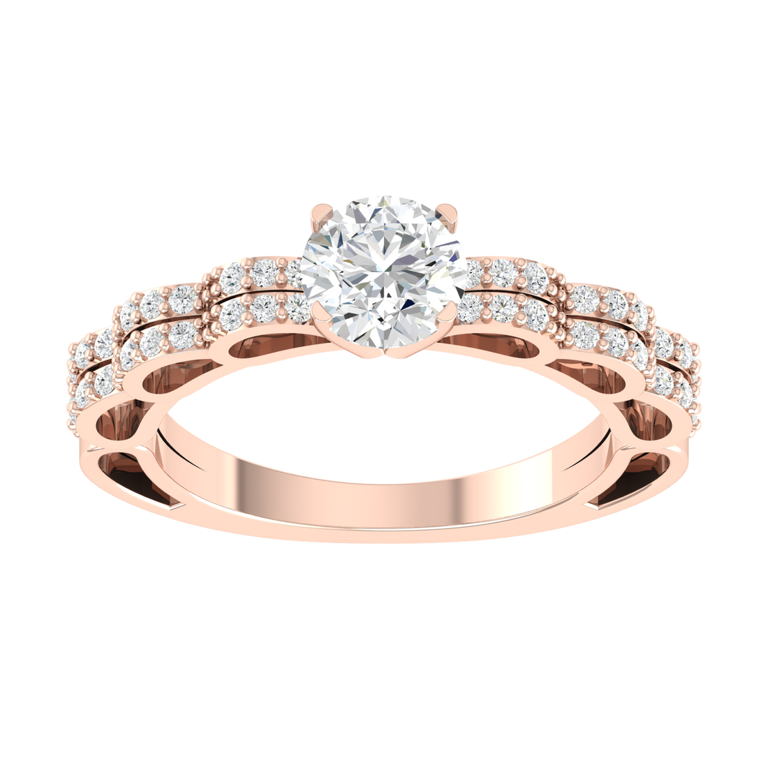 Angel Crest Rose Gold Lab Grown Diamond
