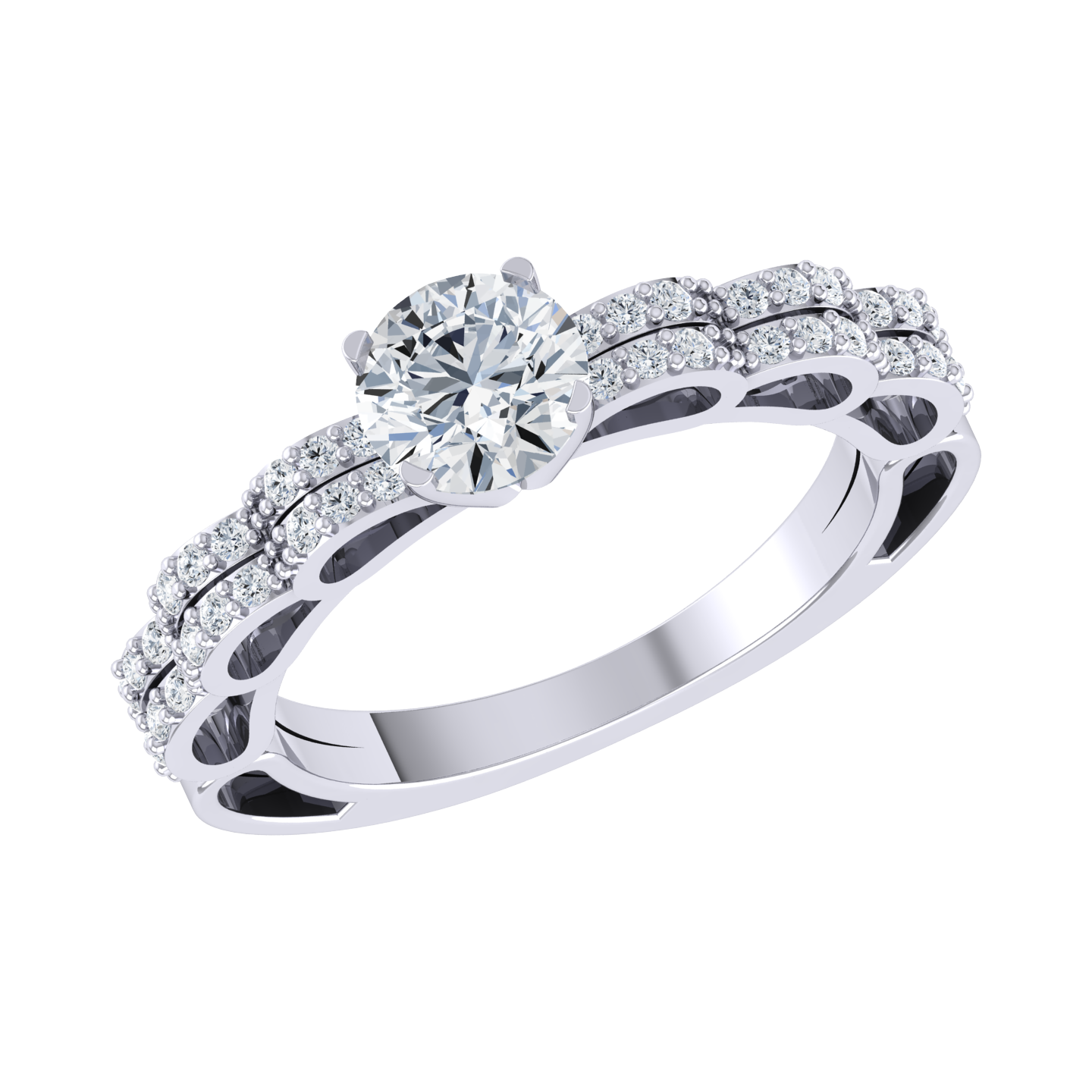 White Gold Lab Grown Diamond - Angel Crest