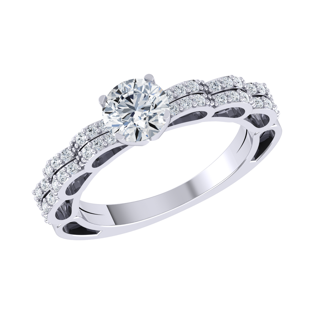 White Gold Lab Grown Diamond - Angel Crest