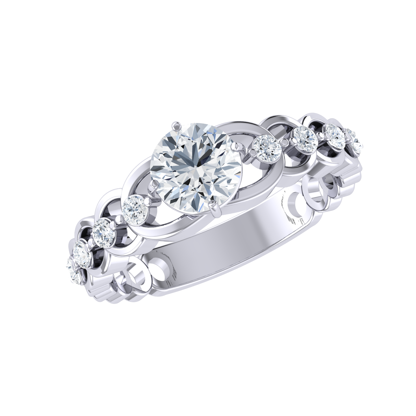 White Gold Lab Grown Diamond - Crown Jewel