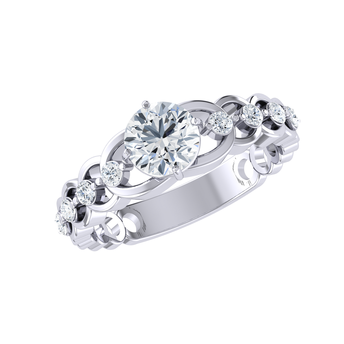 White Gold Lab Grown Diamond - Crown Jewel