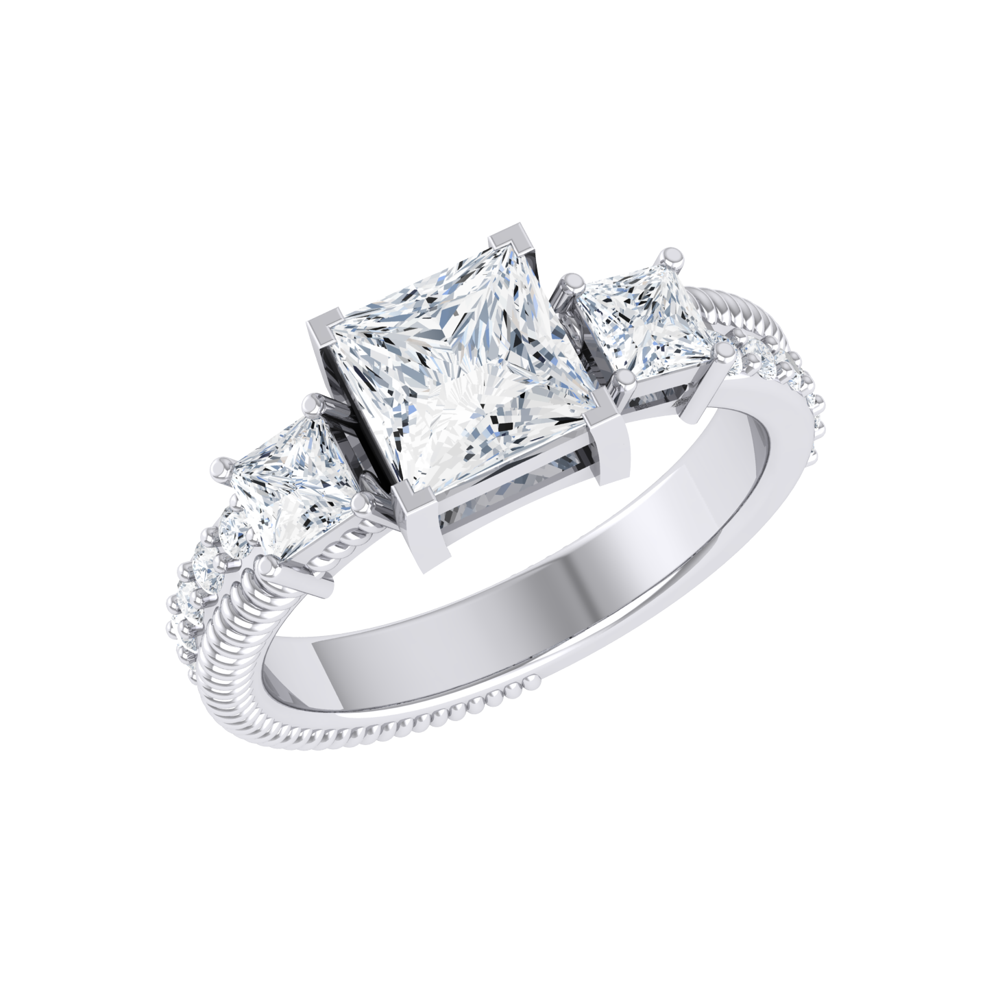 White Gold Lab Grown Diamond - Sunkissed Trio