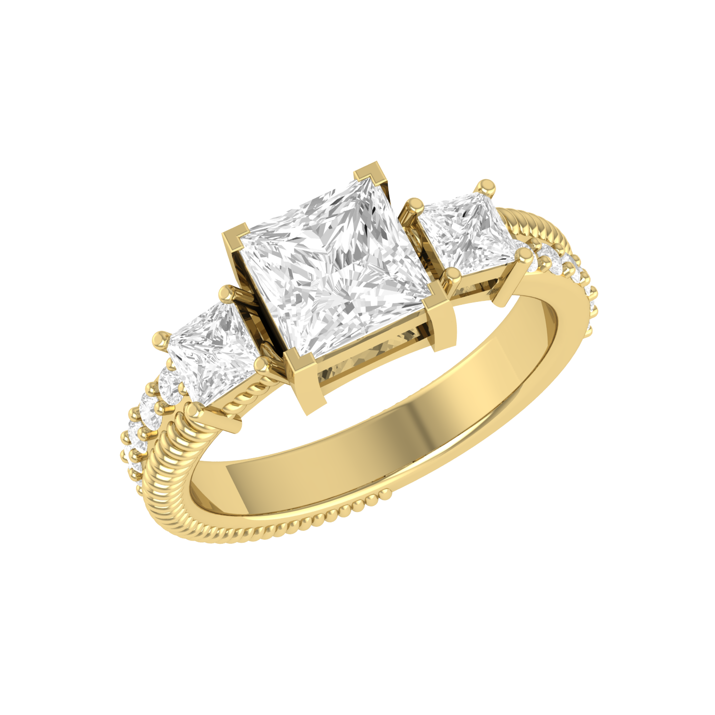 Yellow Gold Lab Grown Diamond - Sunkissed Trio