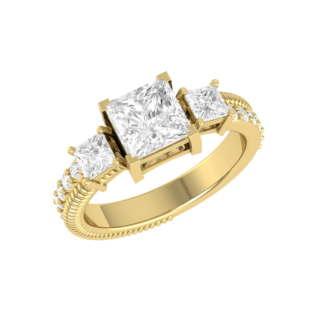 Yellow Gold Lab Grown Diamond - Sunkissed Trio