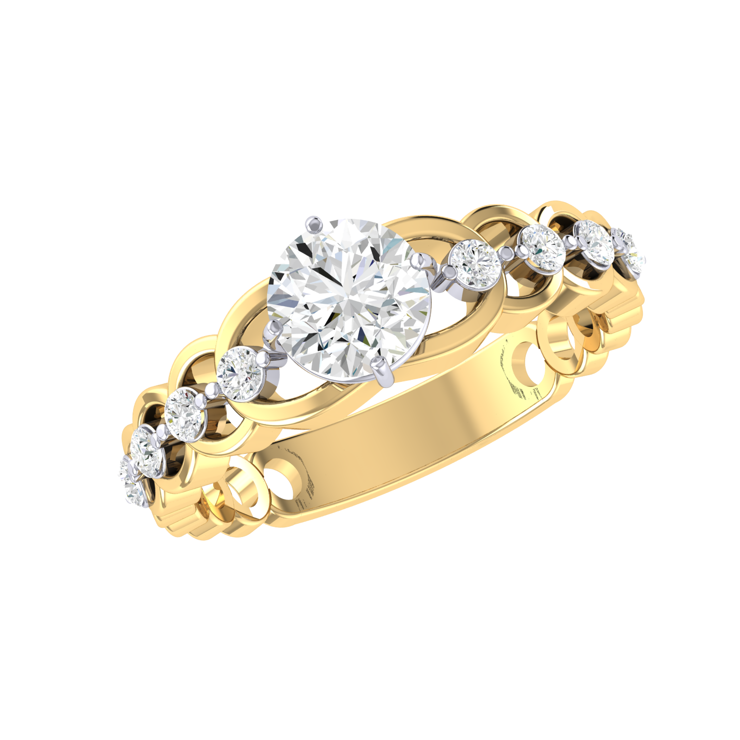 Yellow Gold Lab Grown Diamond - Crown Jewel