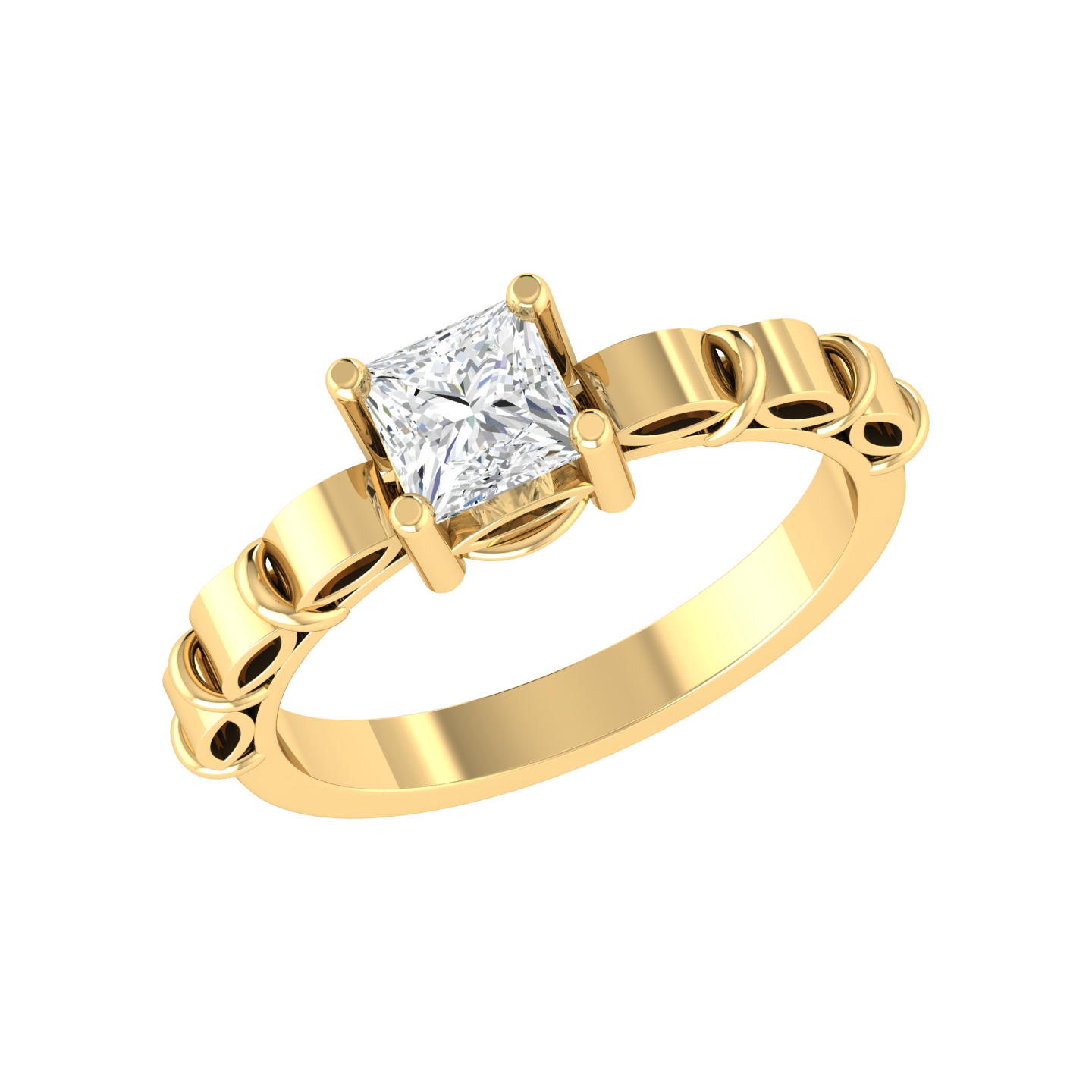 Yellow Gold Lab Grown Diamond - Delicate Jewel