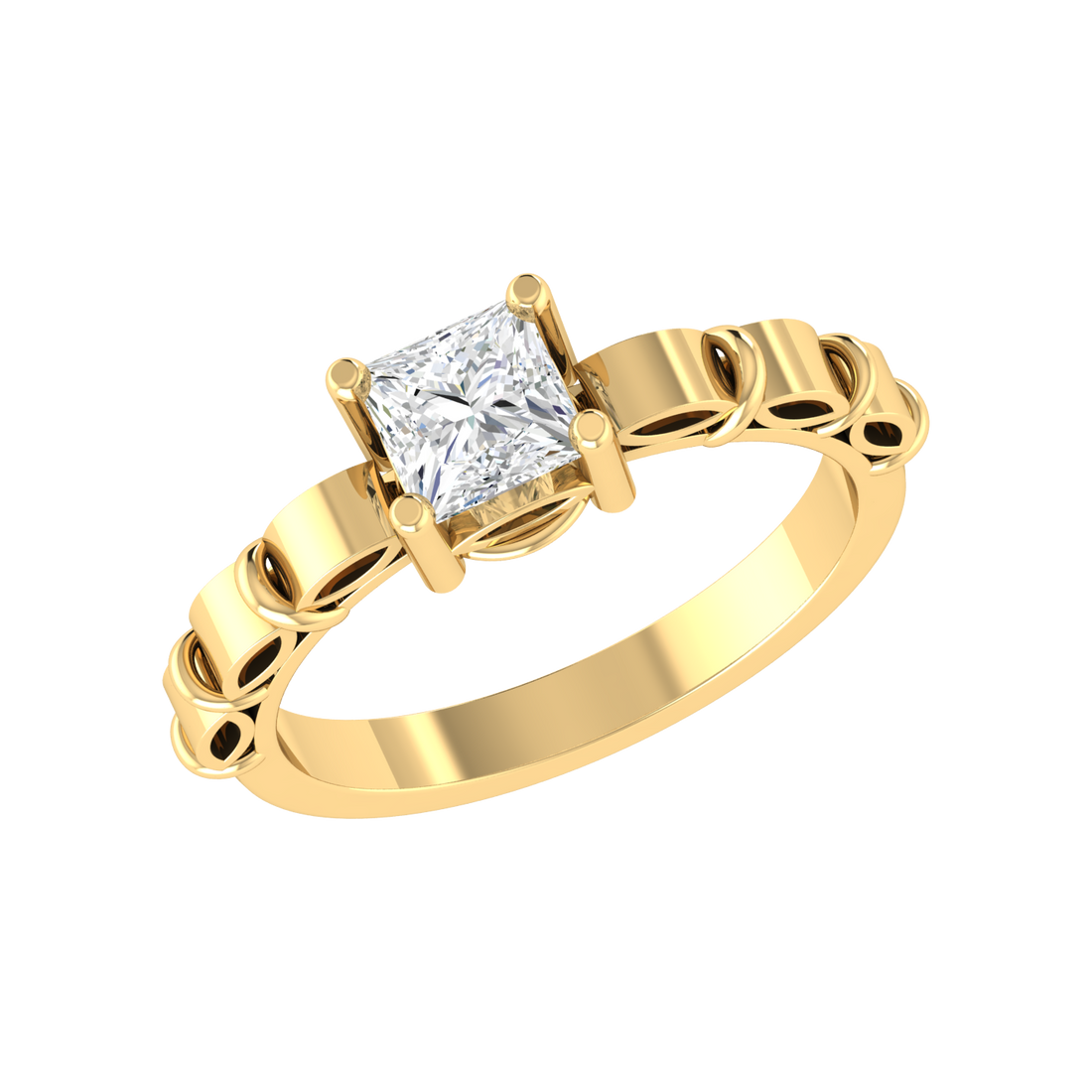 Yellow Gold Lab Grown Diamond - Delicate Jewel