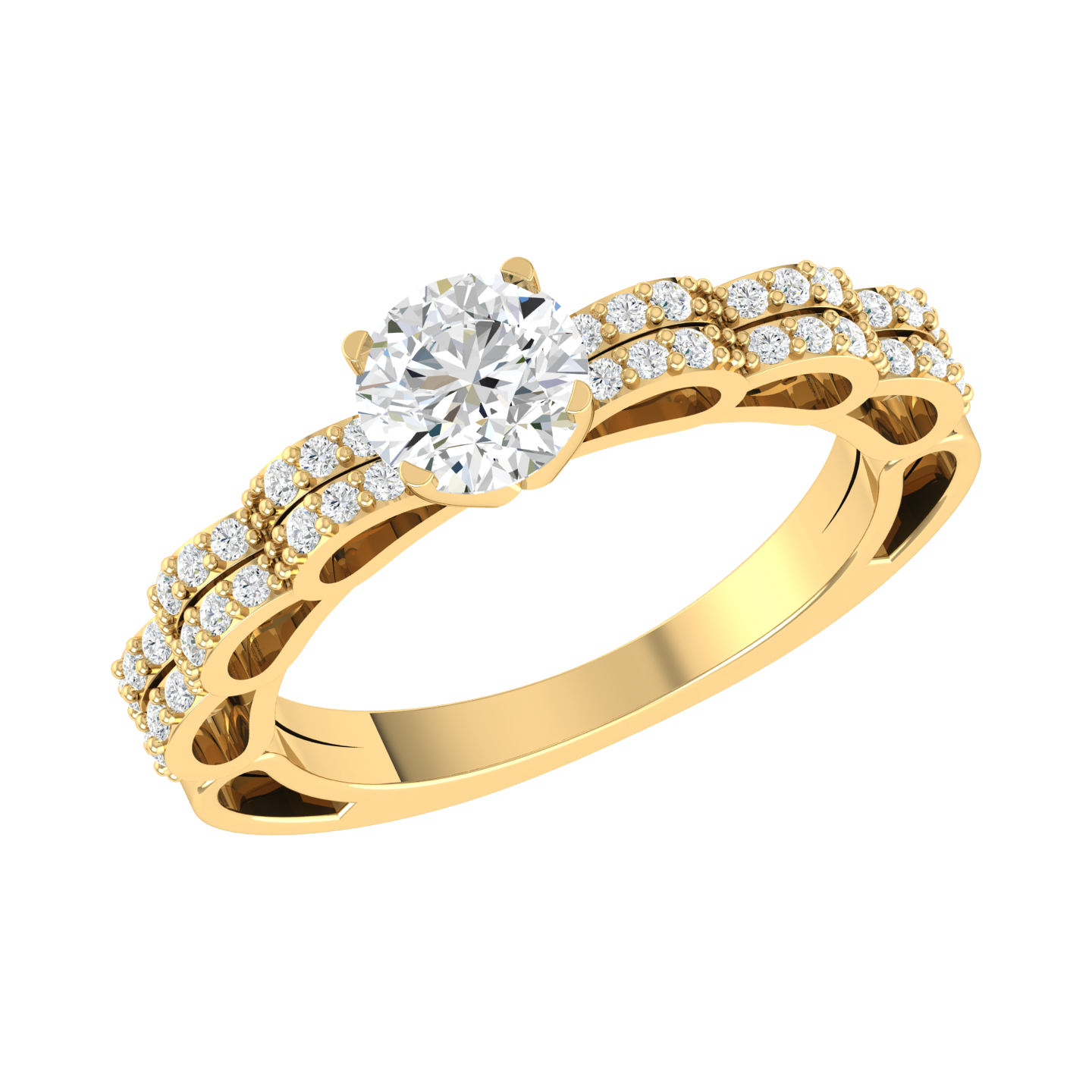 Yellow Gold Lab Grown Diamond - Angel Crest