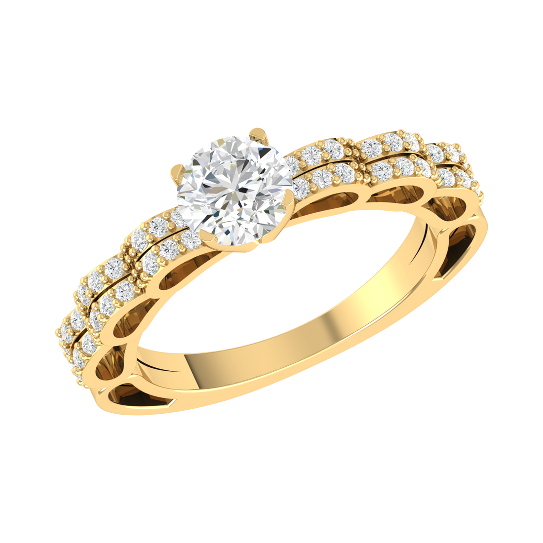 Yellow Gold Lab Grown Diamond - Angel Crest