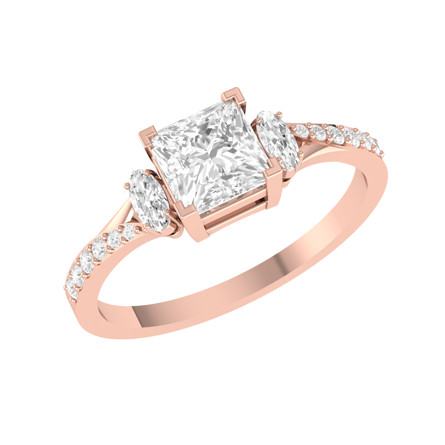 Rose Gold Lab Grown Diamond - Artisanal Trio