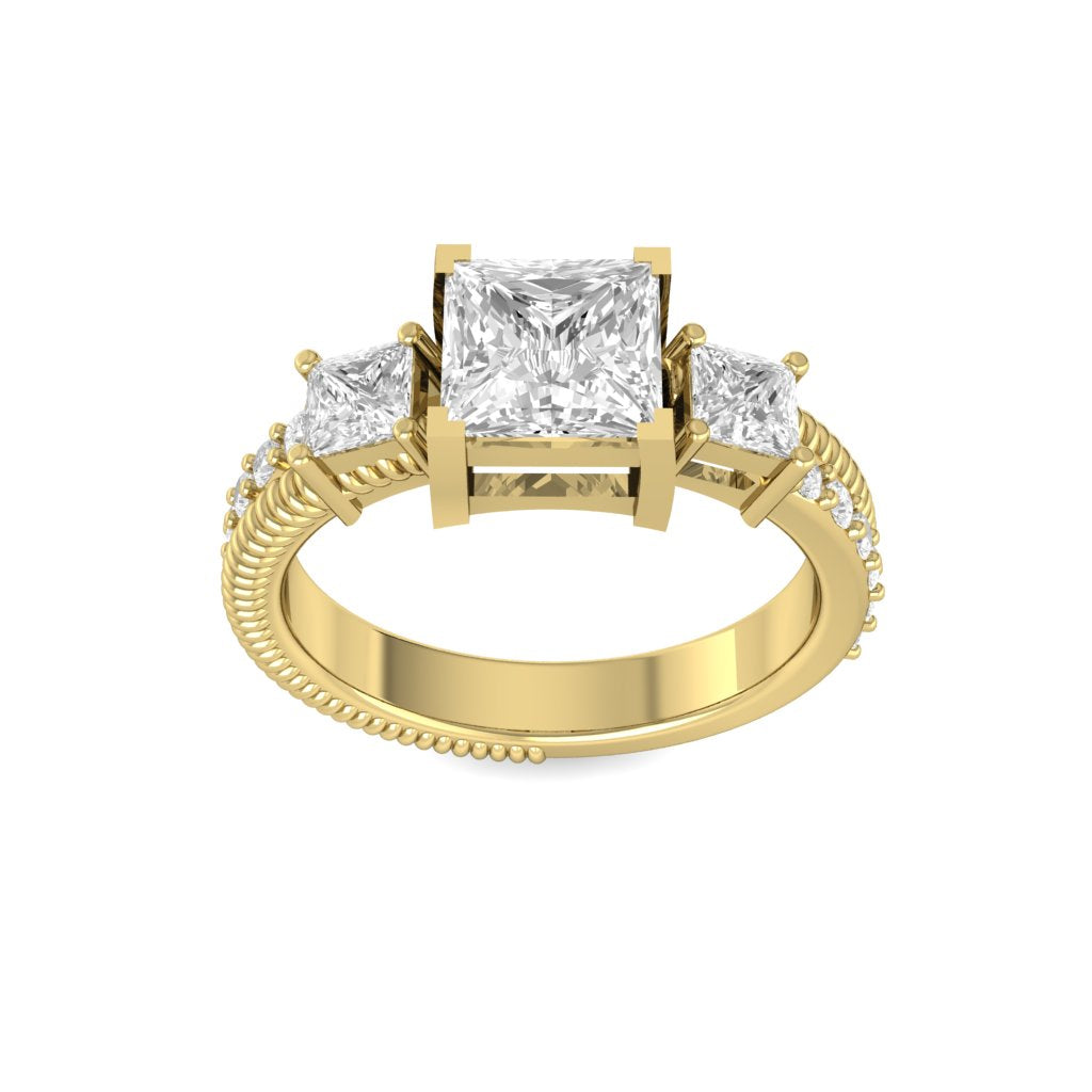 Sunkissed Trio Yellow Gold Lab Grown Diamond